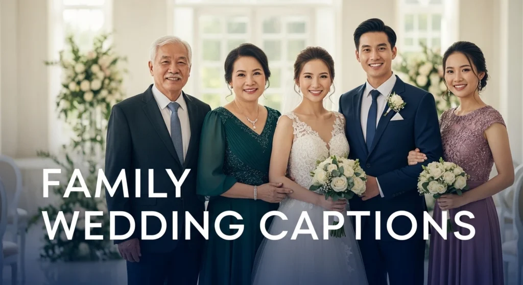 Family Wedding Captions