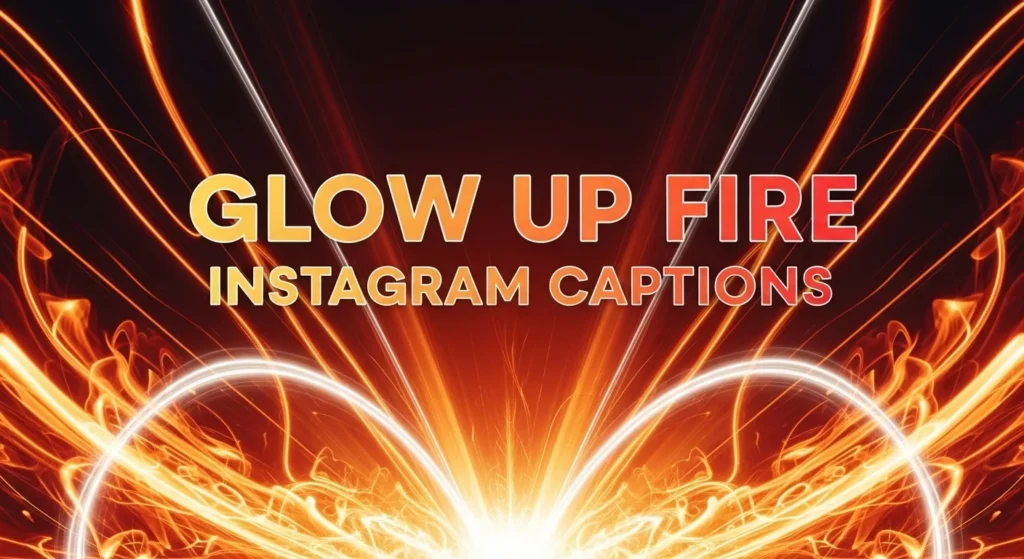 Glow Up Fire Instagram Captions