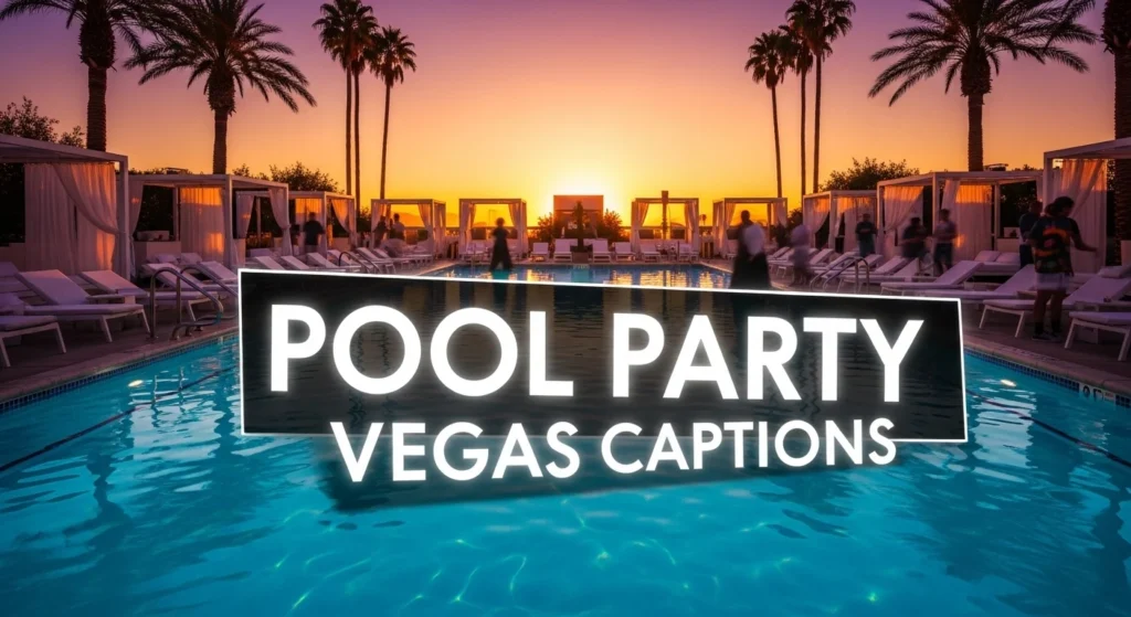 Pool Party Vegas Captions