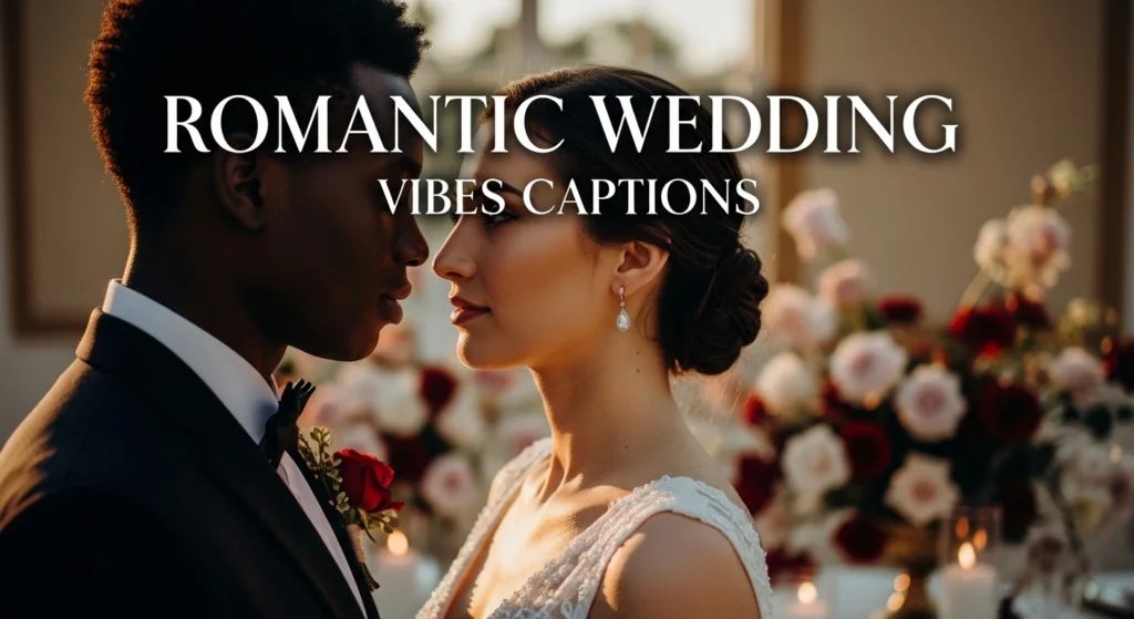 Romantic Wedding Vibes Captions