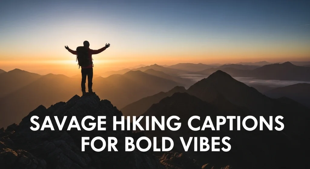 Savage Hiking Captions For Bold Vibes
