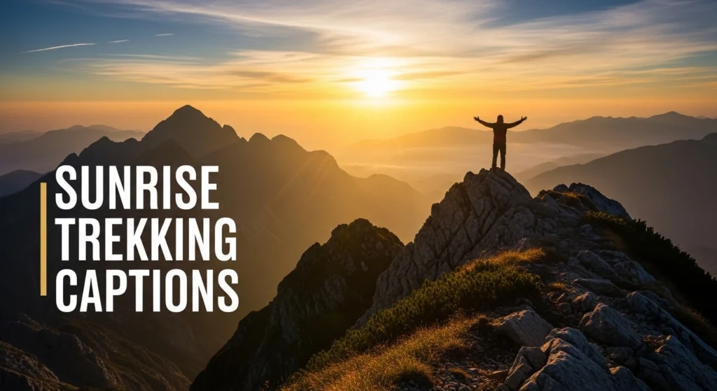 Sunrise Trekking Captions