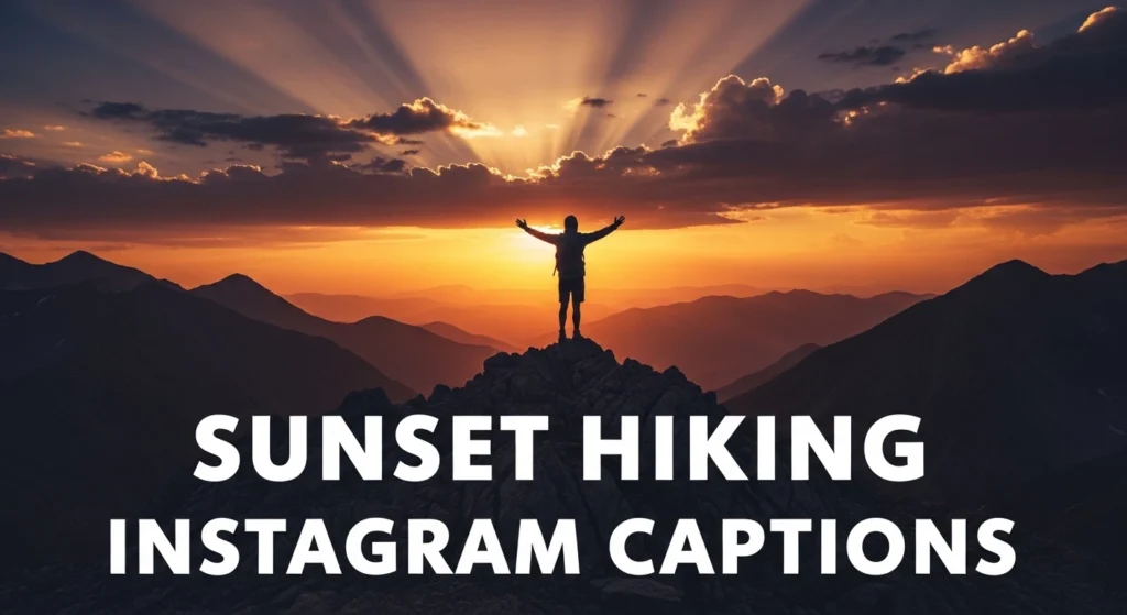 Sunset Hiking Instagram Captions
