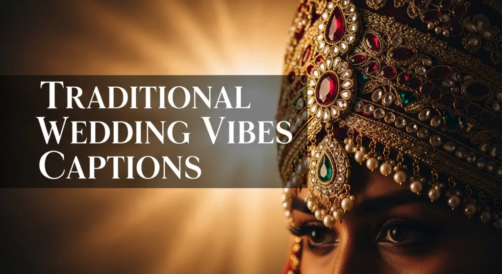 Traditional Wedding Vibes Captions