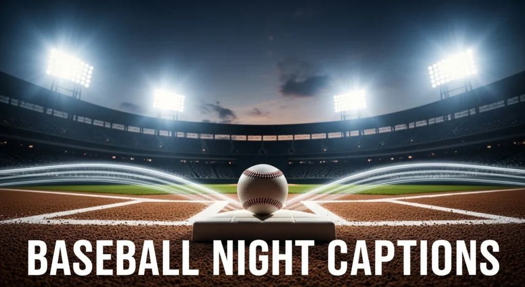Baseball Night Captions