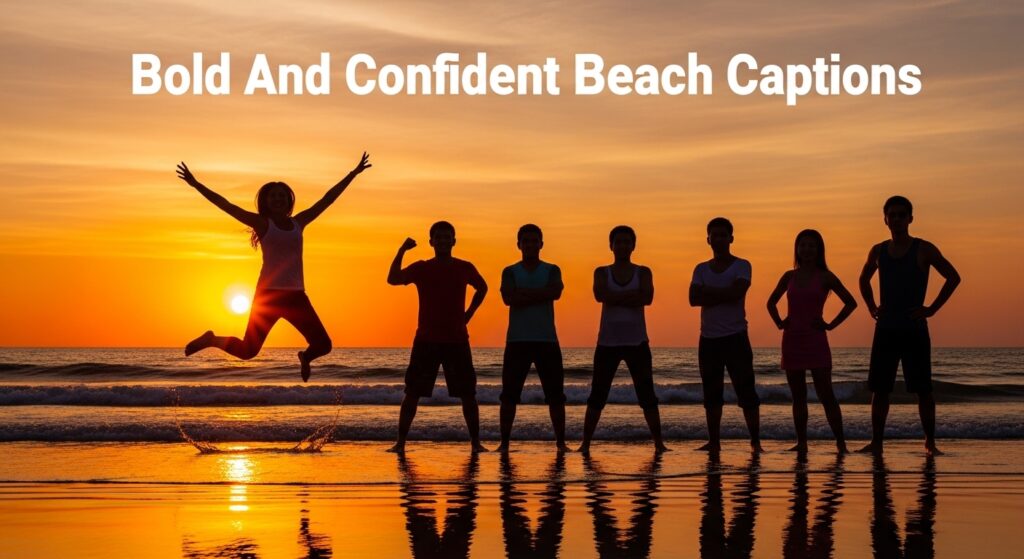 Bold And Confident Beach Captions