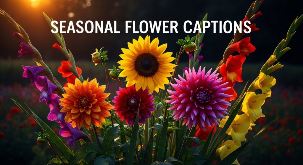 Seasonal Flower Captions