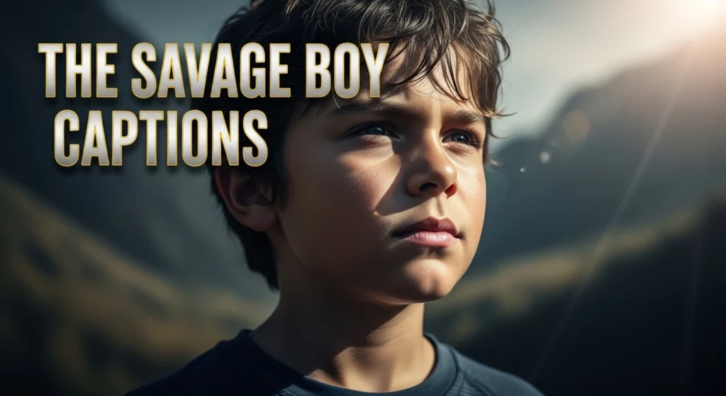 The Savage Boy Captions