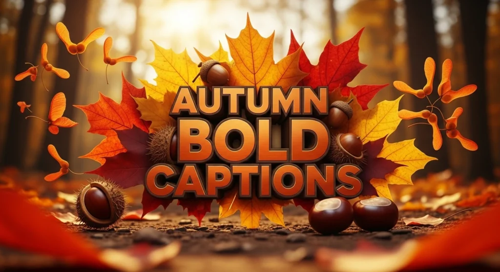 autumn bold captions