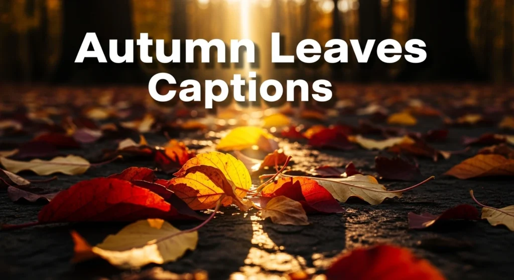 autumn leaves captions