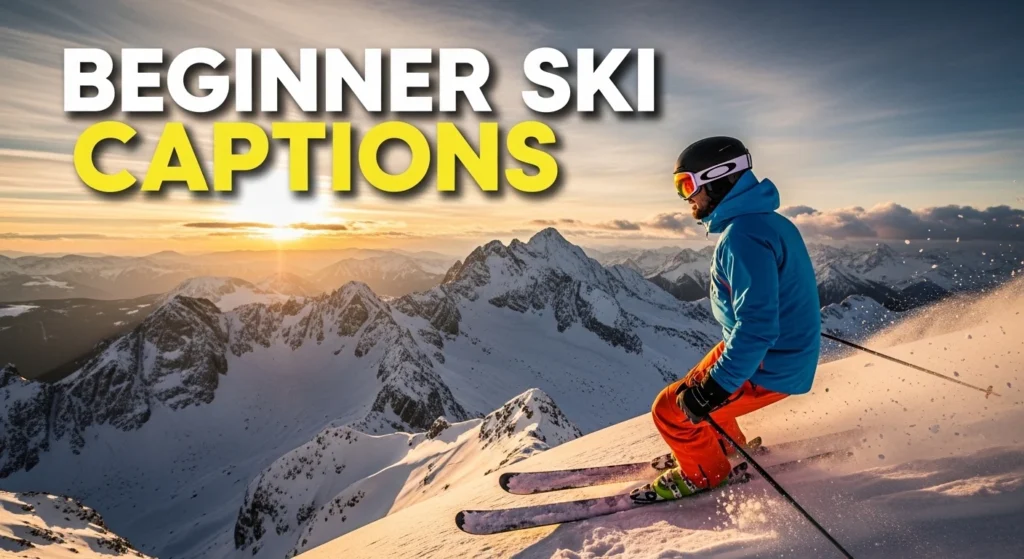 Beginner Ski Captions