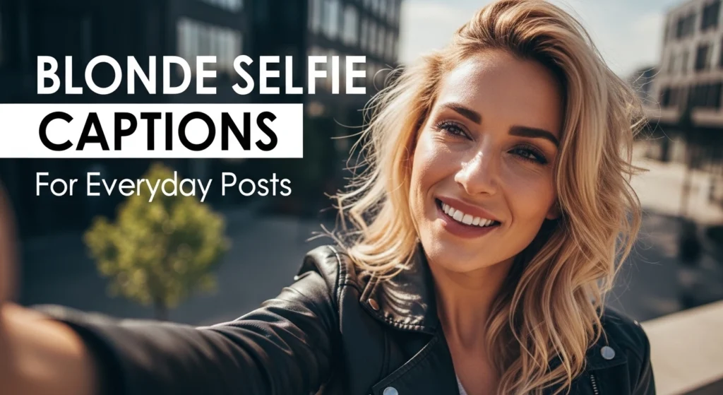 blonde selfie captions for everyday posts