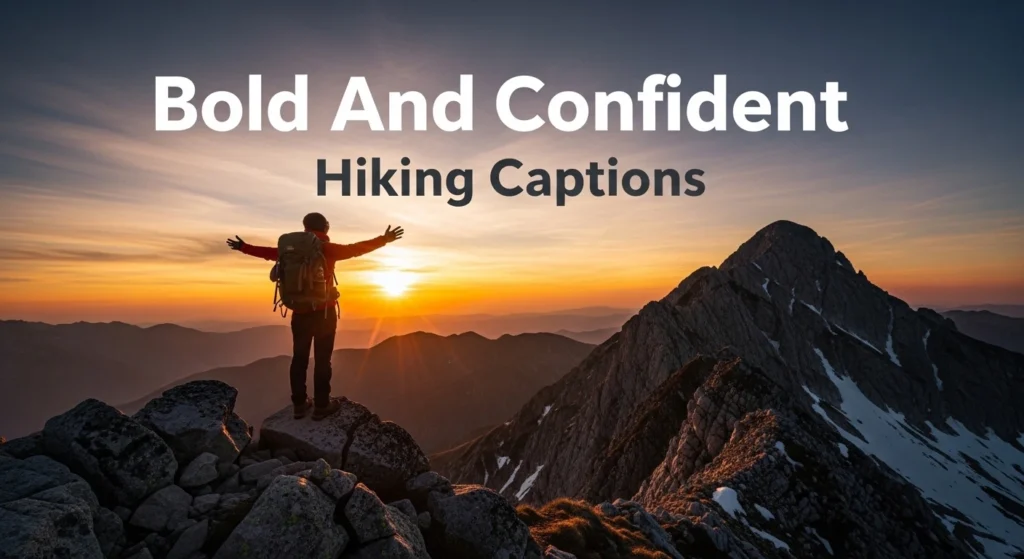 Bold And Confident Hiking Captions
