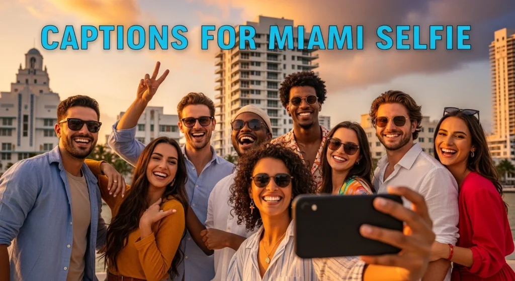 captions for miami selfie