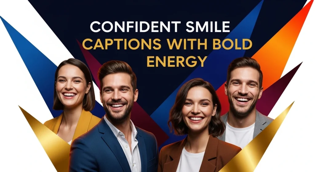 confident smile captions with bold energy
