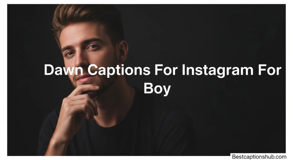 Dawn Captions For Instagram For Boy