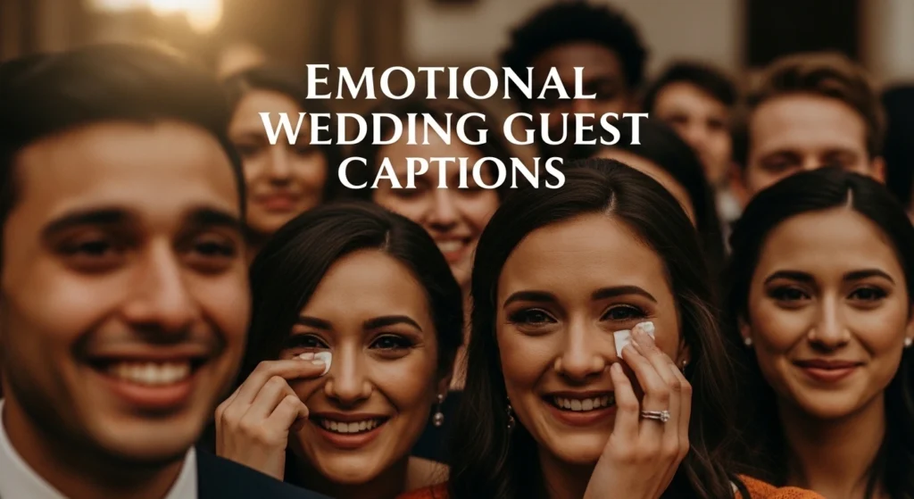 Emotional Wedding Guest Captions