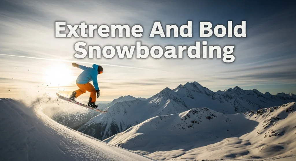Extreme And Bold Snowboarding