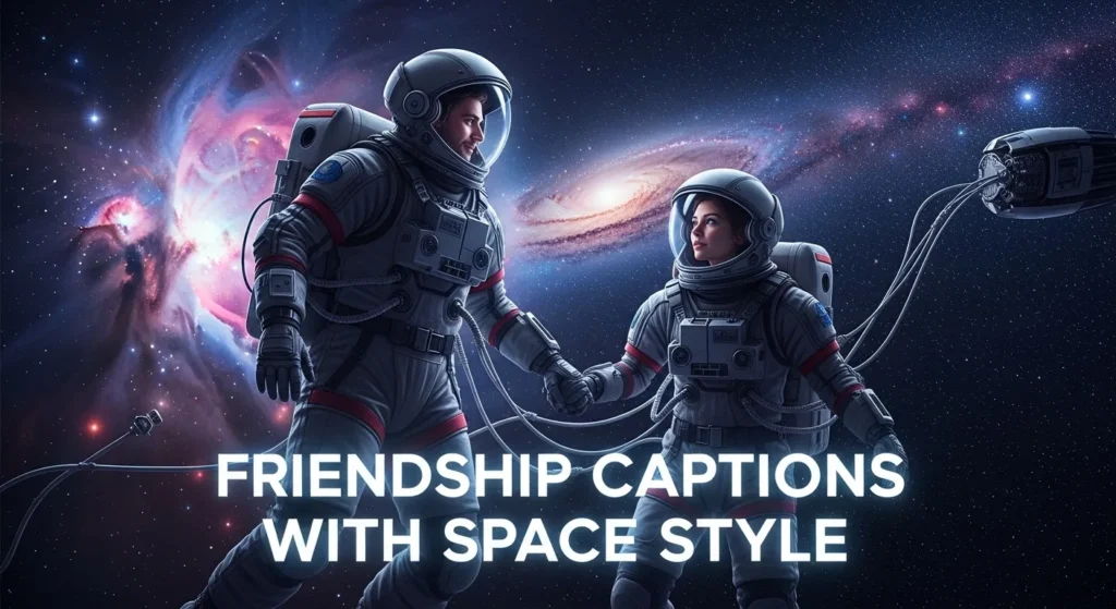 friendship captions with space style