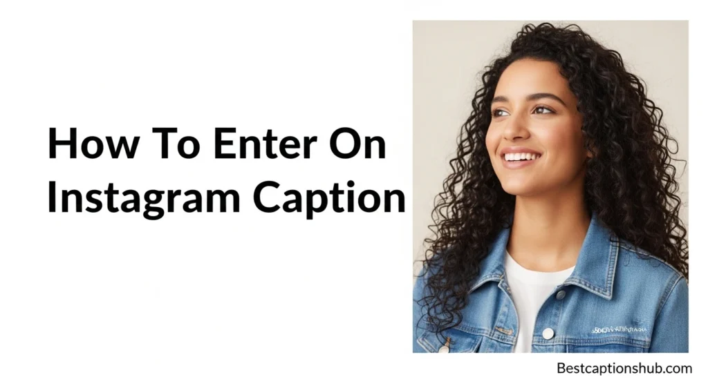 how to enter on instagram caption