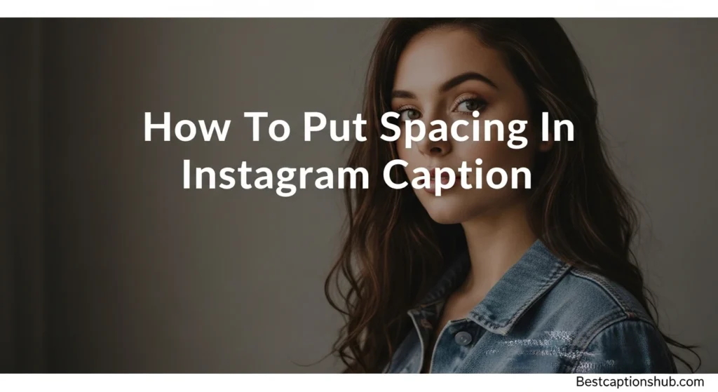 how to put spacing in instagram caption