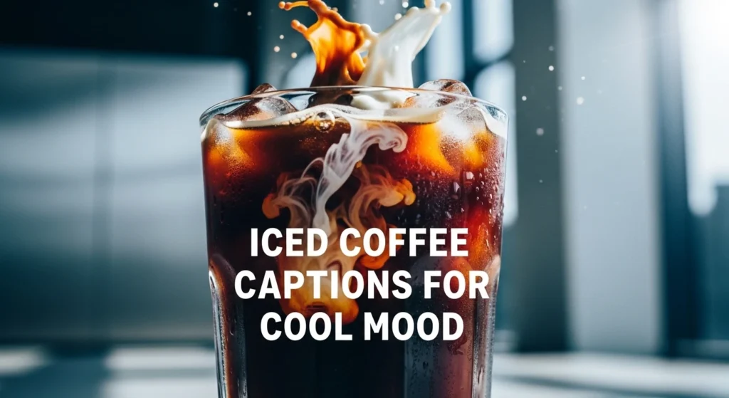 iced coffee captions for cool mood