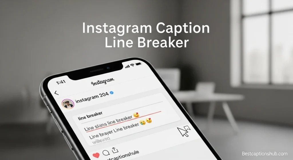 instagram caption line breaker