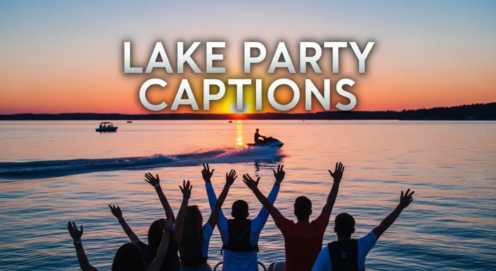 Lake Party Captions