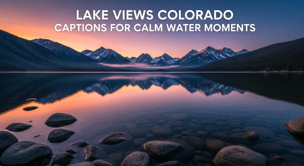 lake views colorado captions for calm water moments