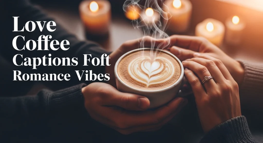 love coffee captions for soft romance vibes