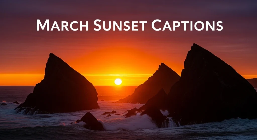 March Sunset Captions