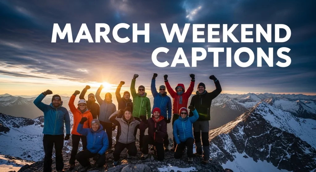 March Weekend Captions