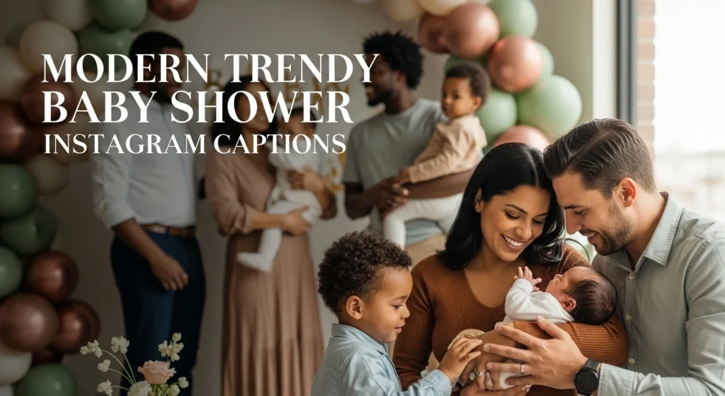 Modern Trendy Baby Shower Instagram Captions