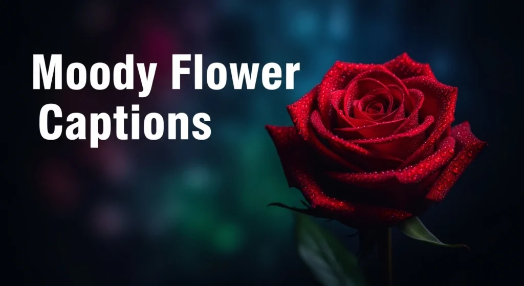 Moody Flower Captions