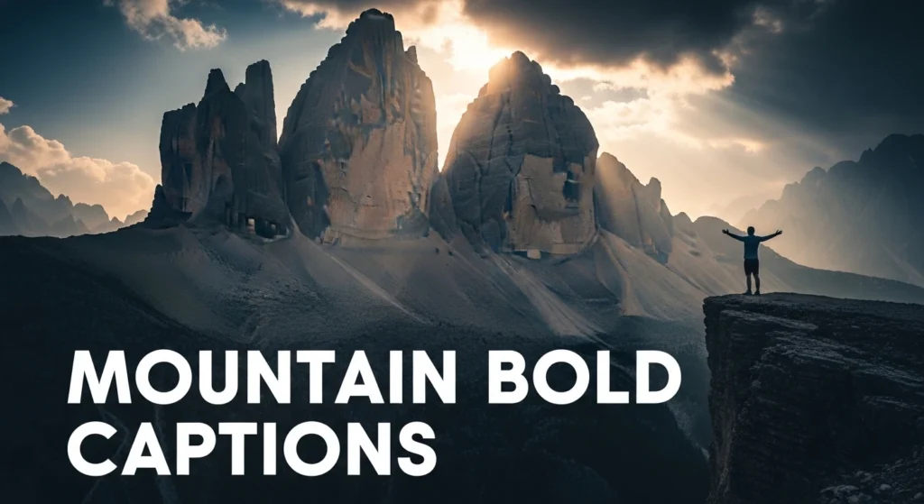 mountain bold captions
