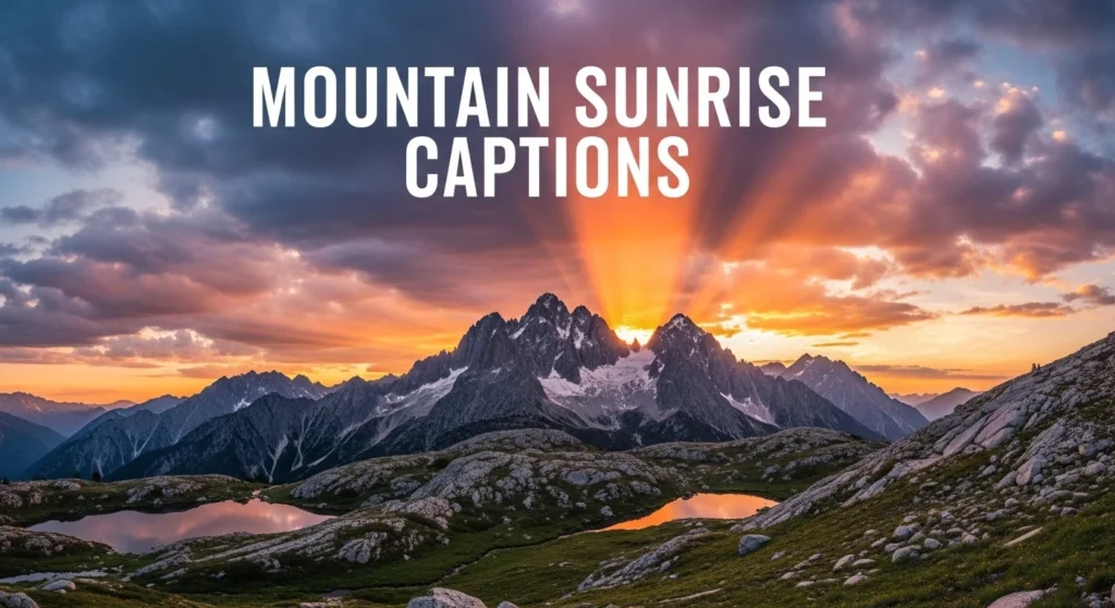mountain sunrise captions