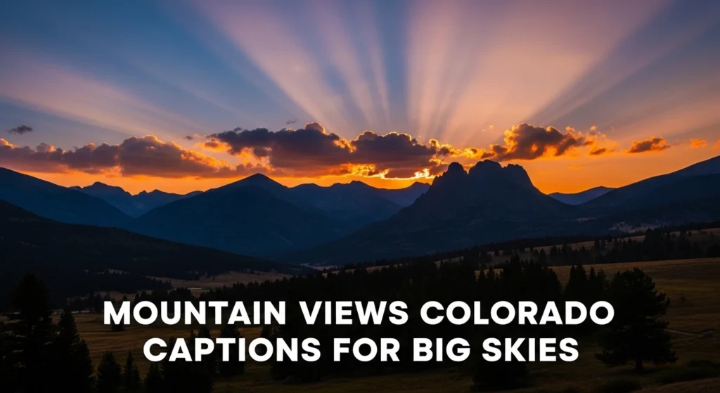 mountain views colorado captions for big skies