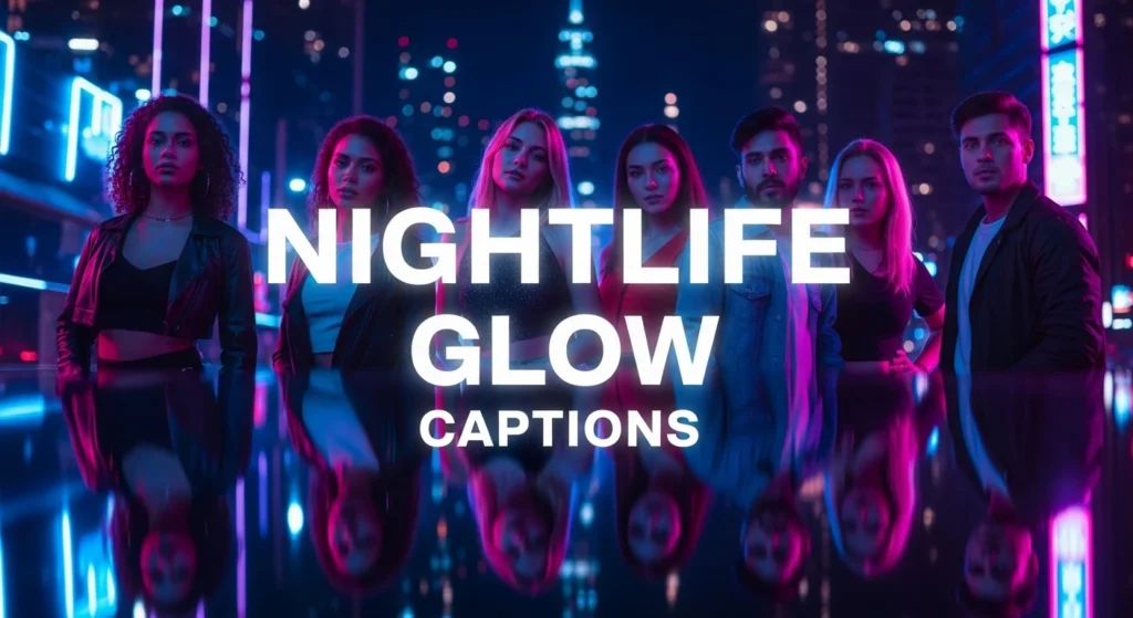 Nightlife Glow Captions