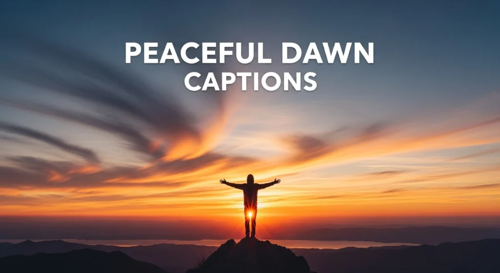 Peaceful Dawn Captions