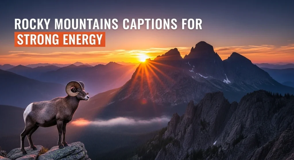 rocky mountains captions for strong energy