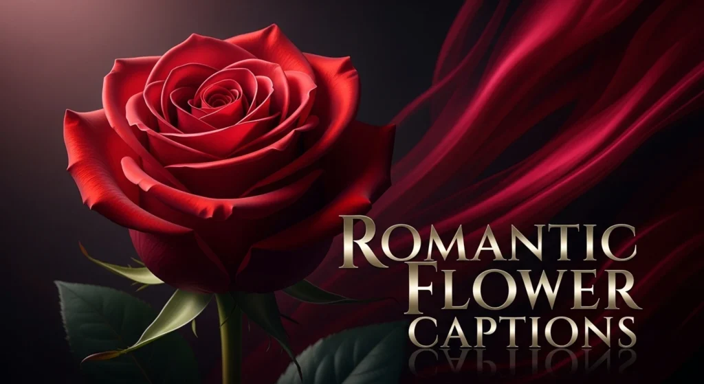 romantic flower captions