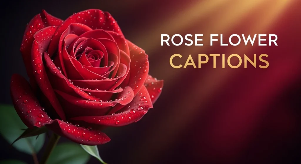 rose flower captions