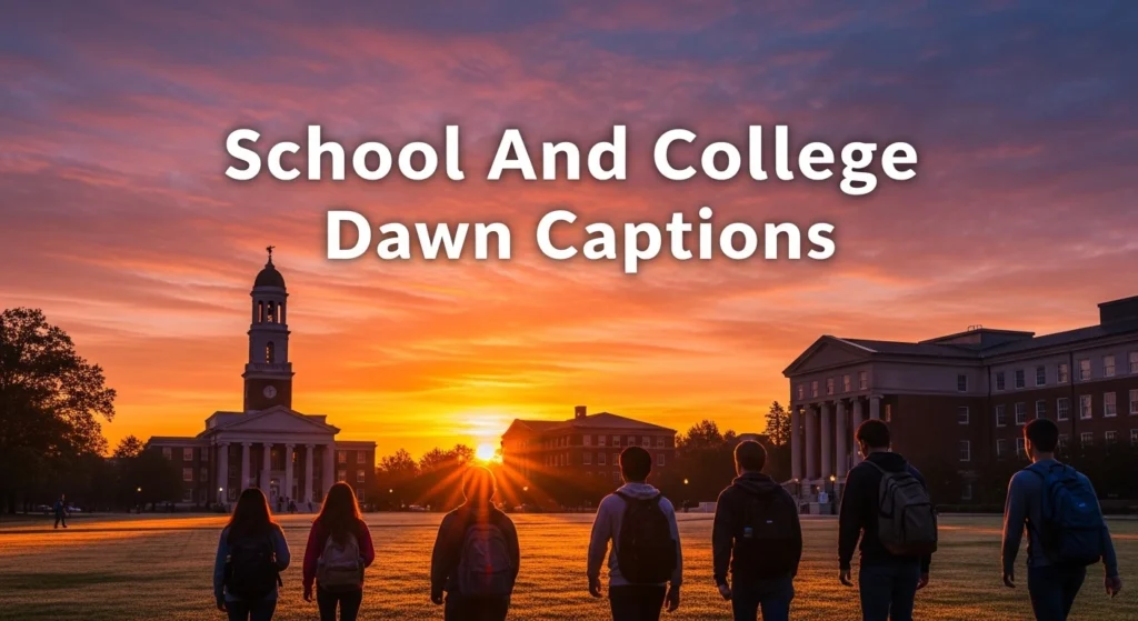 School And College Dawn Captions