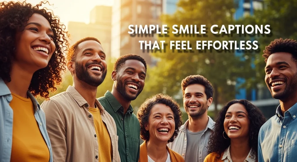 simple smile captions that feel effortless