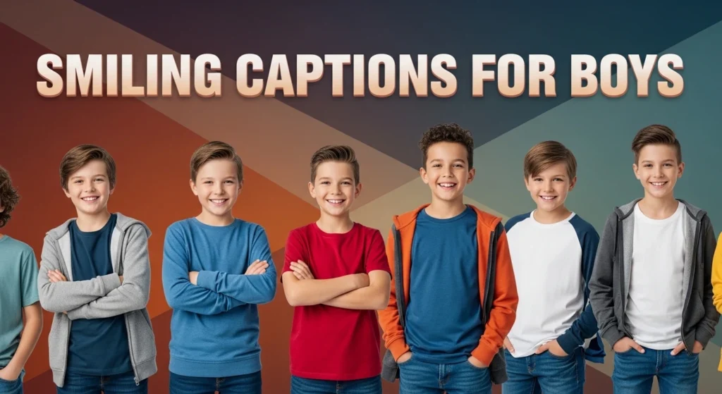 Smiling Captions For Boys