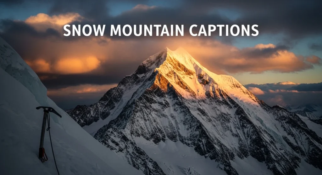 snow mountain captions