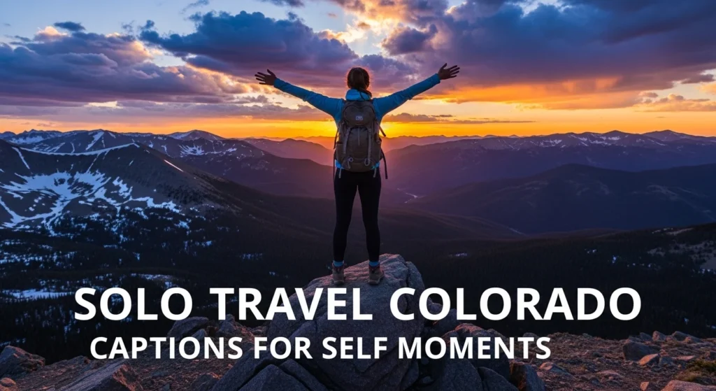 solo travel colorado captions for self moments