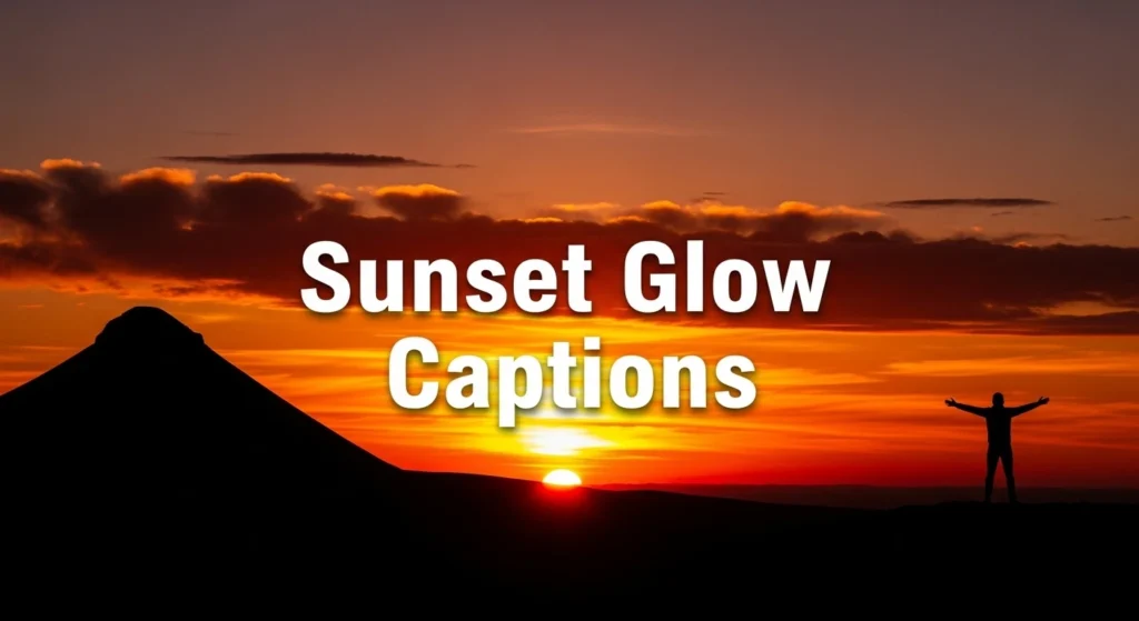 sunset glow captions