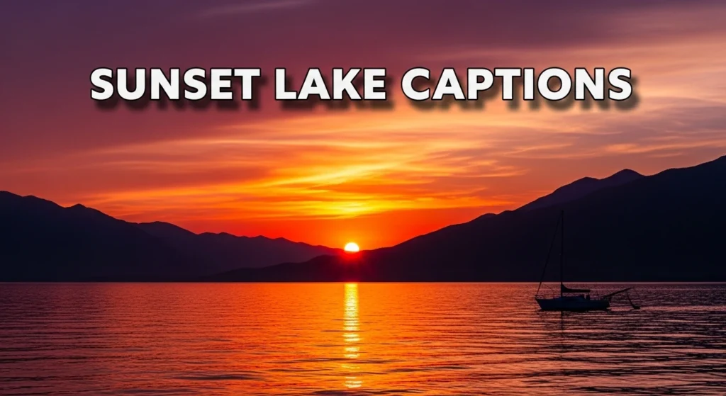 Sunset Lake Captions