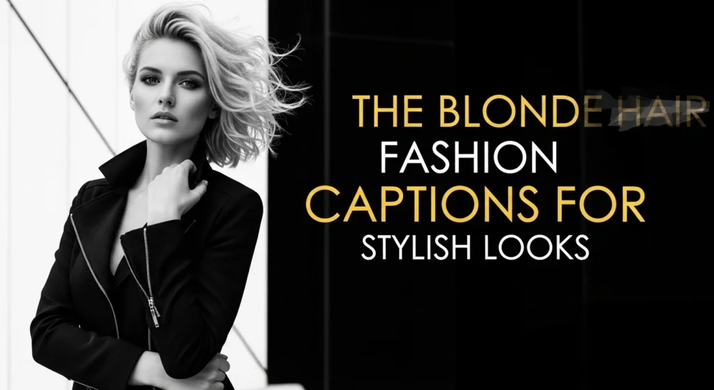 the blonde hair fashion captions for stylish looks